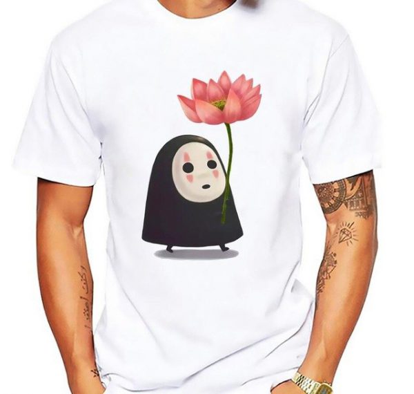 NO Face Men With Lotus Summer T-shirt
