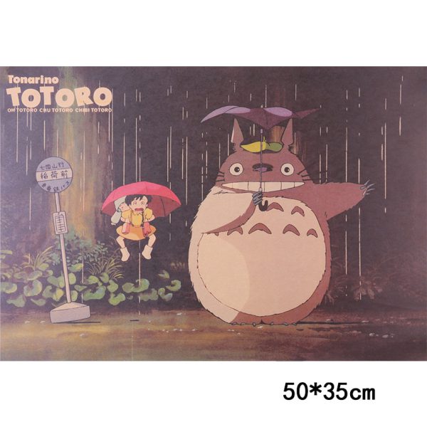 Cartoon Anime Totoro Poster Retro