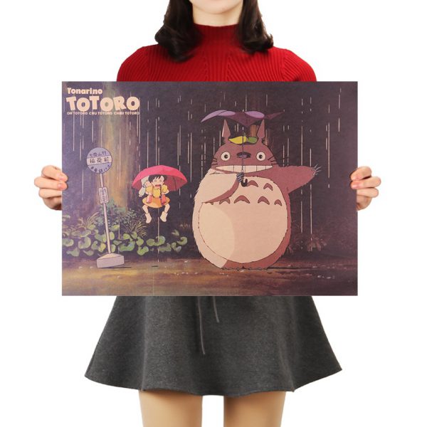 Cartoon Anime Totoro Poster Retro