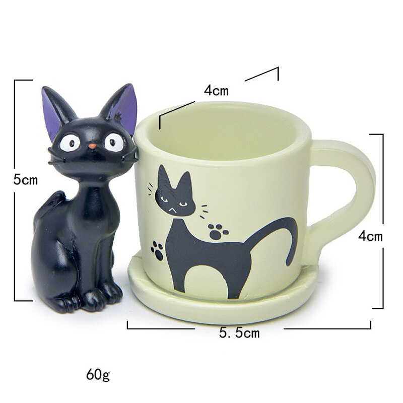 Small Cute Cup Kiki Cat Flower Pot