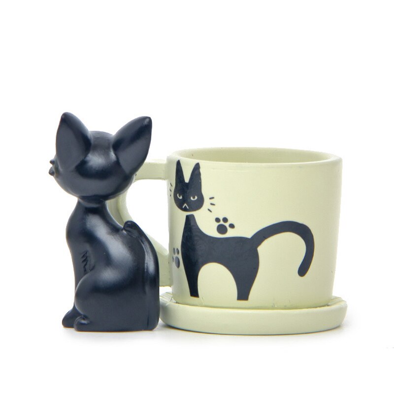 Small Cute Cup Kiki Cat Flower Pot