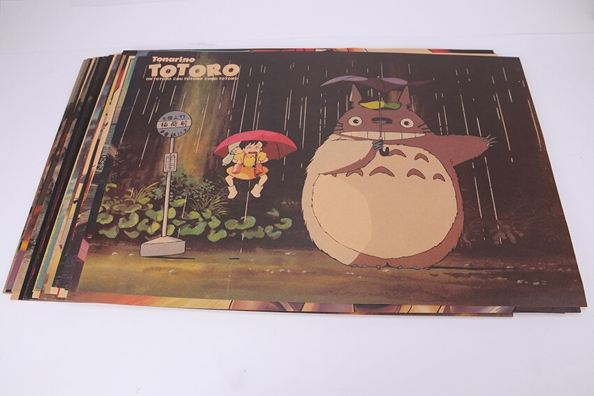 Cartoon Anime Totoro Poster Retro